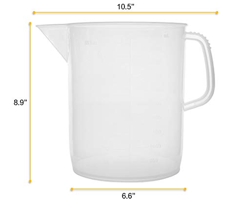 EISCO measuring jug is autoclavable and dishwasher-safe for versatile use.