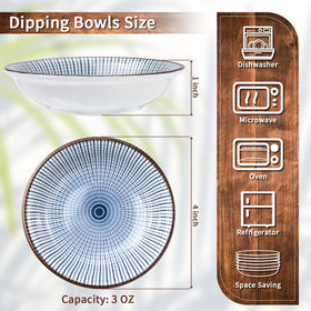 Eisinly ceramic soy sauces dish, oven microwave and dishwasher safe.