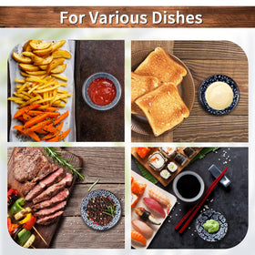 Eisinly versatile dipping bowls for condiments, oils, and spices.