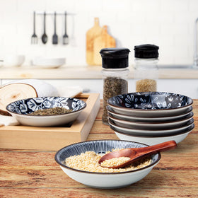 Eisinly dipping bowls feature vintage blue pattern to elevate table decor.