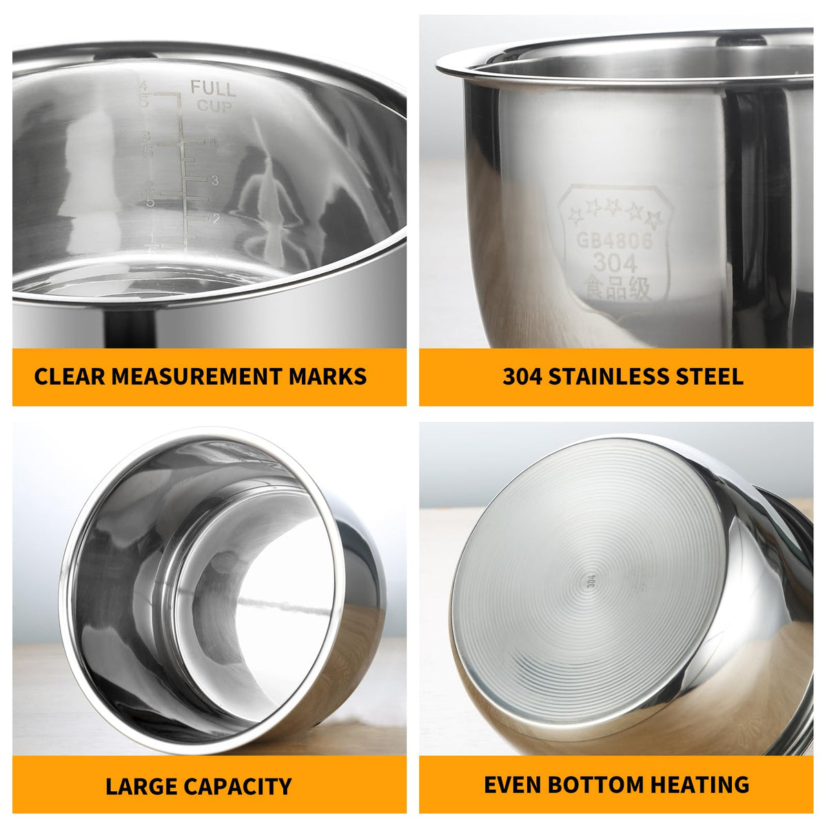 Eiszhjk dishwasher-safe inner pot for quick, convenient cleanup after meals