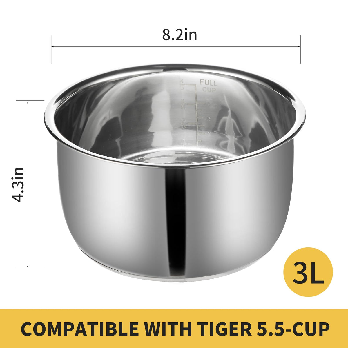 Eiszhjk replacement inner pot for rice cooker restores full cooking capacity