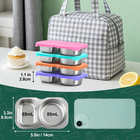 Eiyisem leak-proof silicone lid prevents spills inside bags during travel or lunch breaks