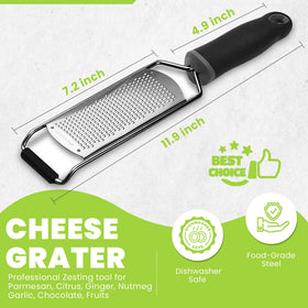 Blades close-up highlighting ultra-fine shredding for zest and chocolate.