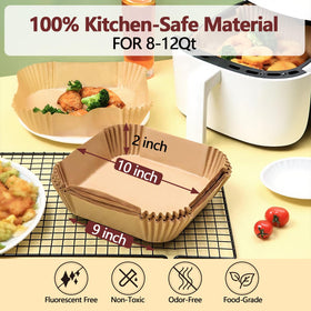 EKACO 150pcs disposable parchment liners for mess-free cooking and quick cleanup.
