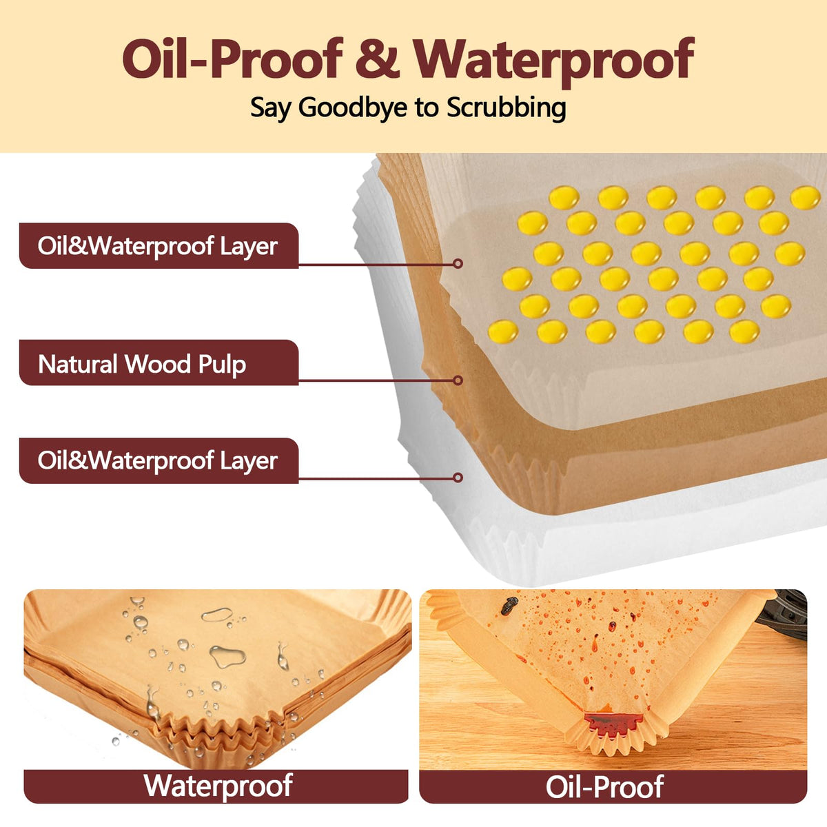 EKACO liners withstand up to 450°F for versatile air frying, baking, and reheating.