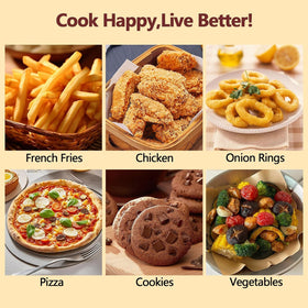 EKACO bowl-shaped 10-inch liner sits neatly in baskets for quick prep.