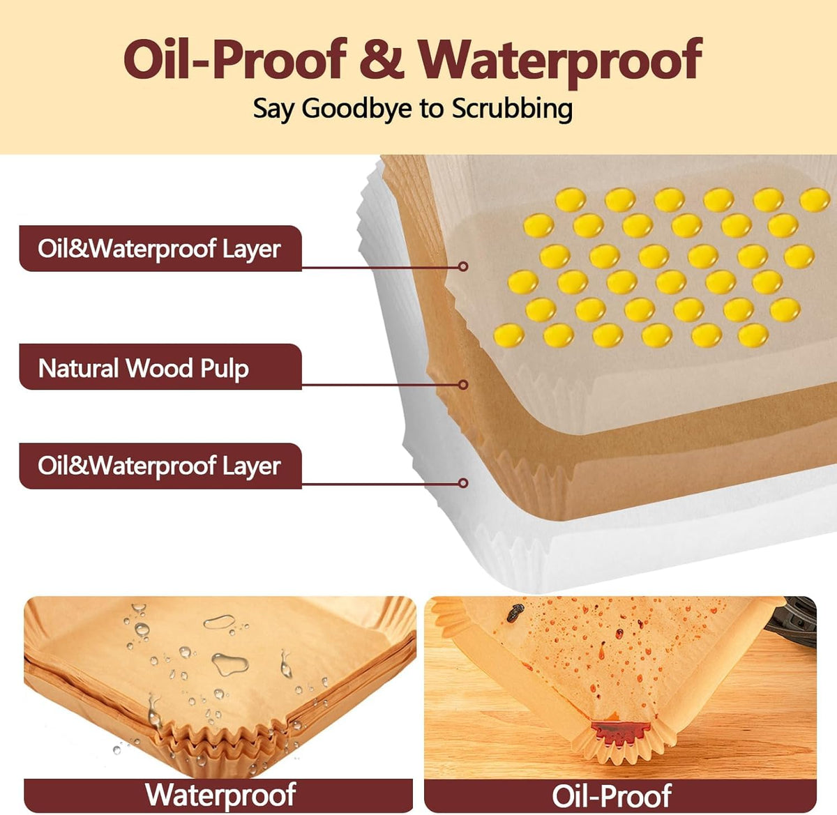 EKACO heat-resistant parchment liner withstands up to 450°F for ovens and microwaves.