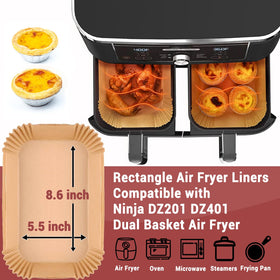 EKACO liner compatible with Ninja DZ201/DZ401 dual baskets.