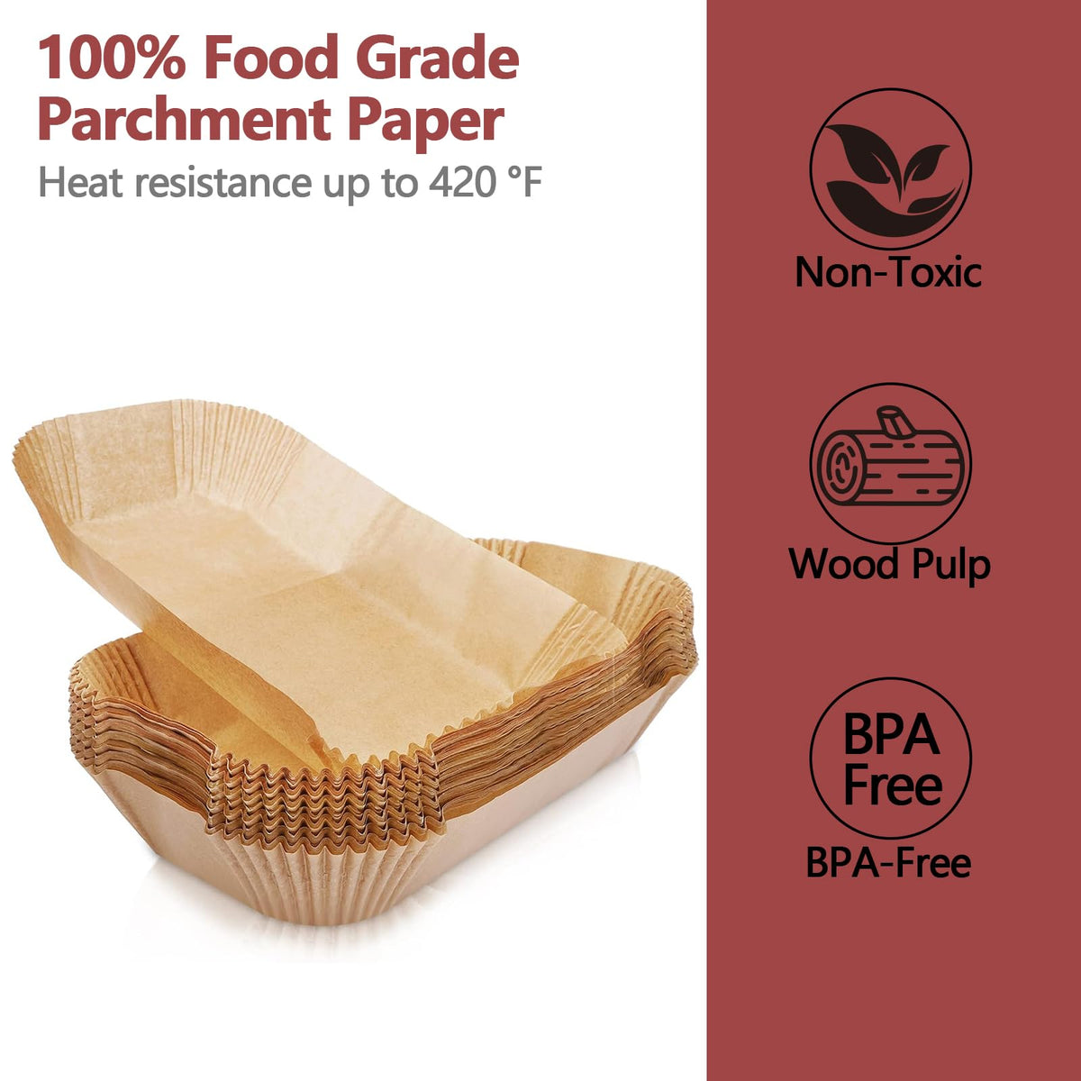 EKACO liner withstands heat up to 420°F for versatile cooking.