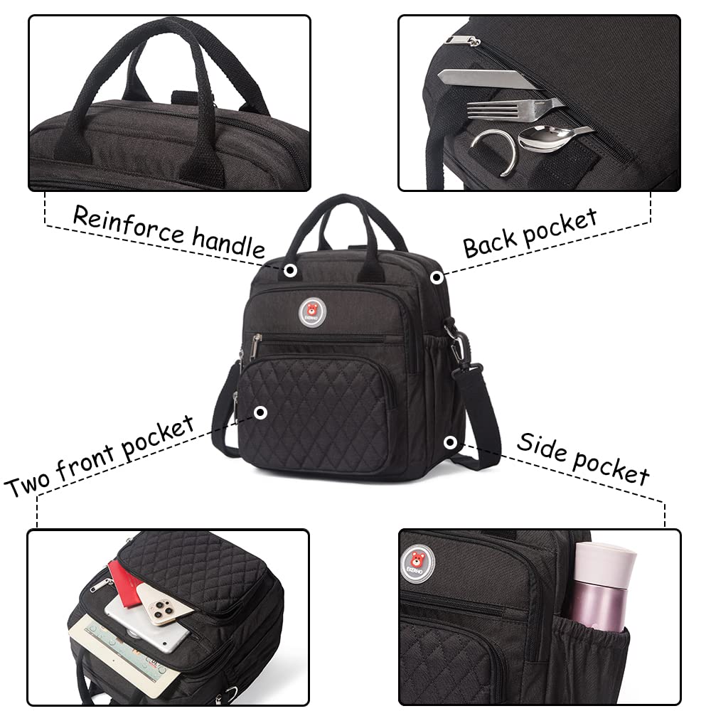 EKERHO lunch bag with three carrying ways: tote, shoulder, backpack