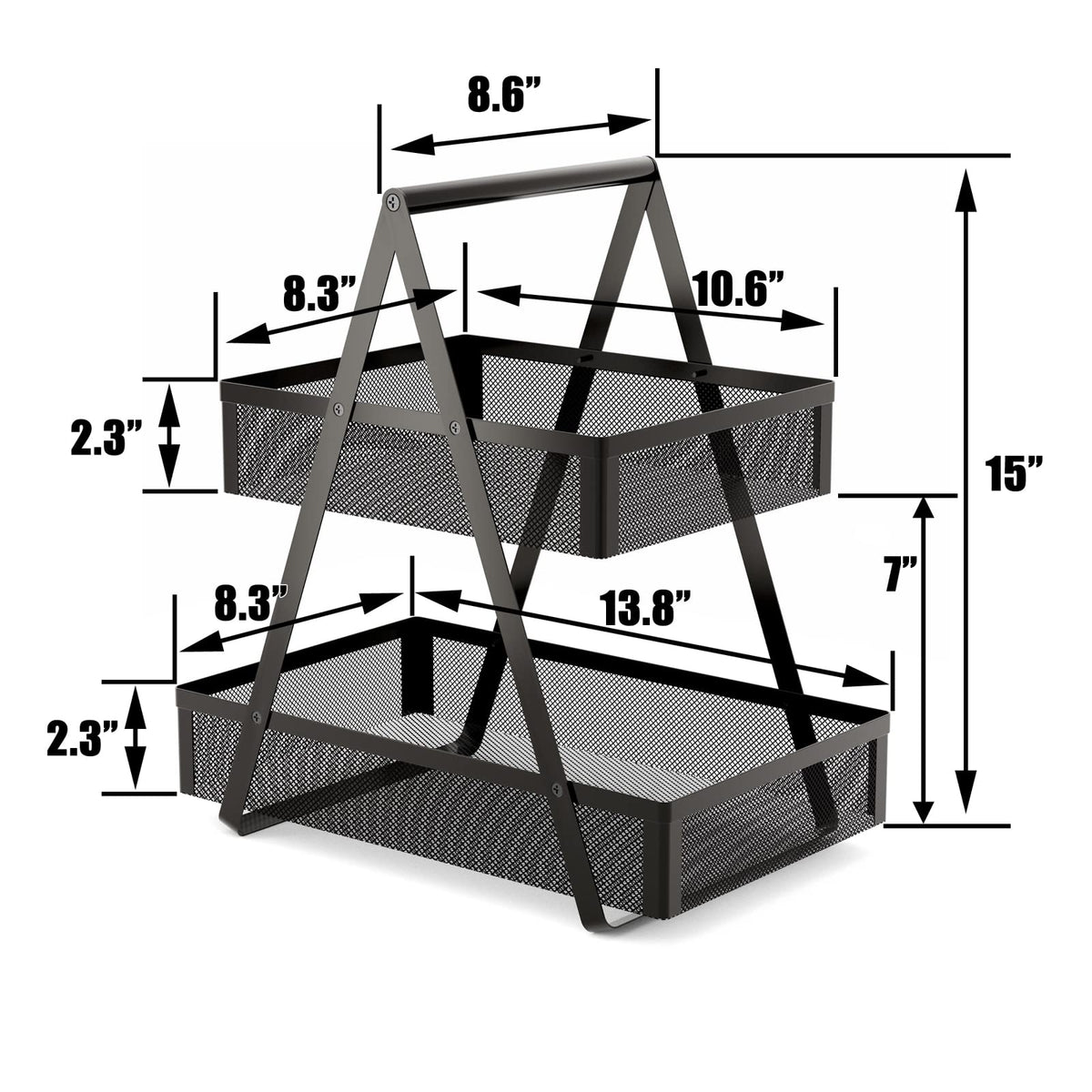 EKNITEY bathroom countertop organizer with mesh design for small items.