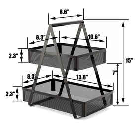 EKNITEY bathroom countertop organizer with mesh design for small items.