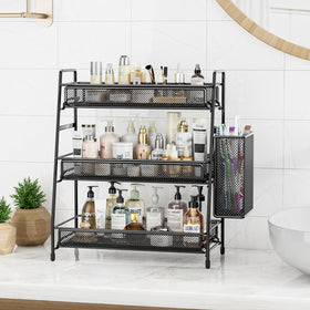 EKNITEY bathroom rack stores spices and cosmetics neatly.