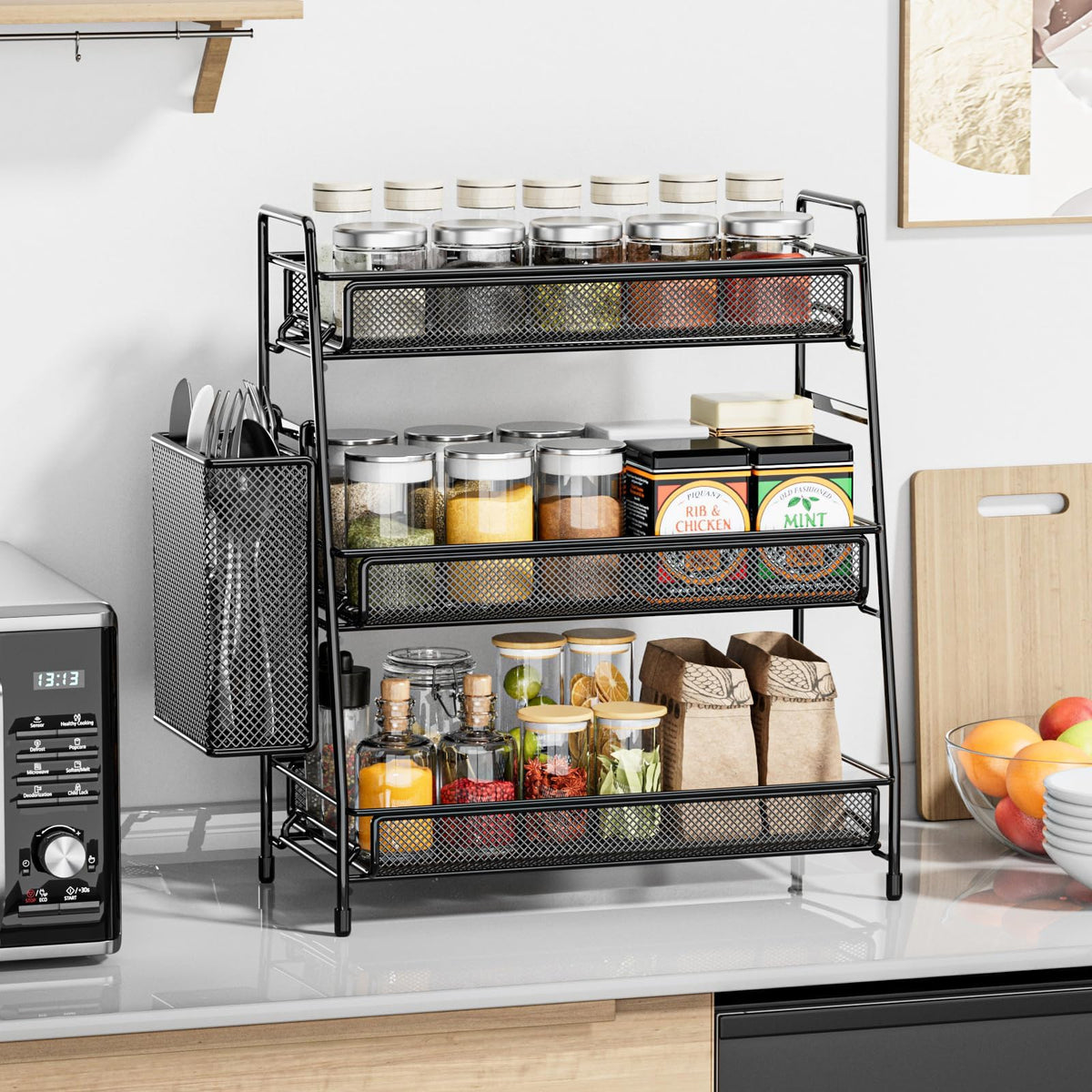 EKNITEY removable basket adds flexible side storage.