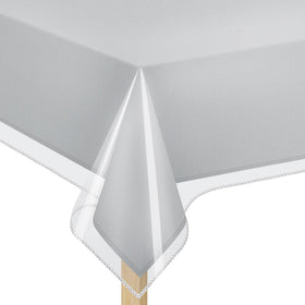 Elaine Karen clear table cover 54x84 protects dining surfaces while keeping table decor visible.