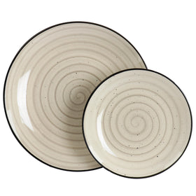 Elama Gia 7.5-inch dessert plate with two-tone design for casual or formal meals