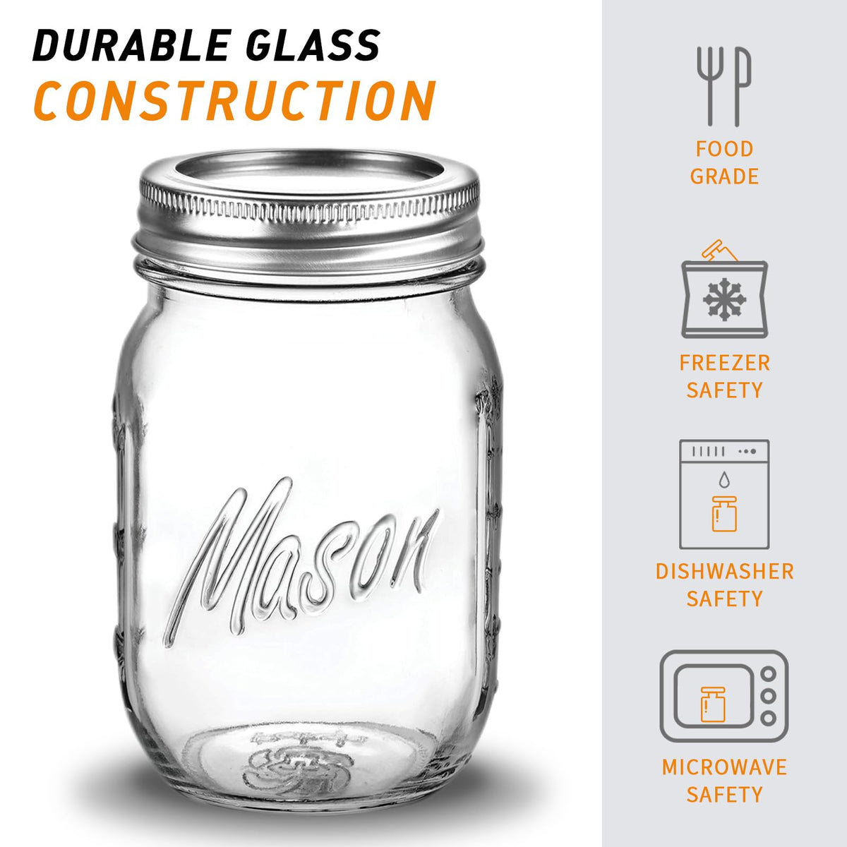 ELAORY airtight and leak-proof mason jar preserving contents securely