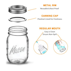 ELAORY dishwasher-safe mason jar ready for quick cleaning