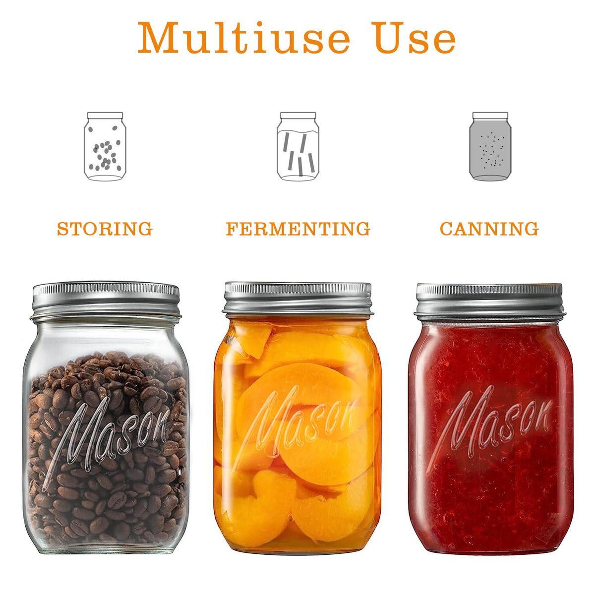 ELAORY food-grade lead-free glass jar for safe storage and clarity