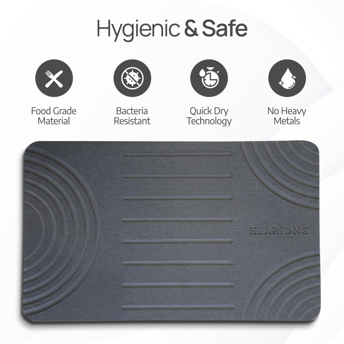 Elarions easy-clean surface simplifies maintenance after drying tasks