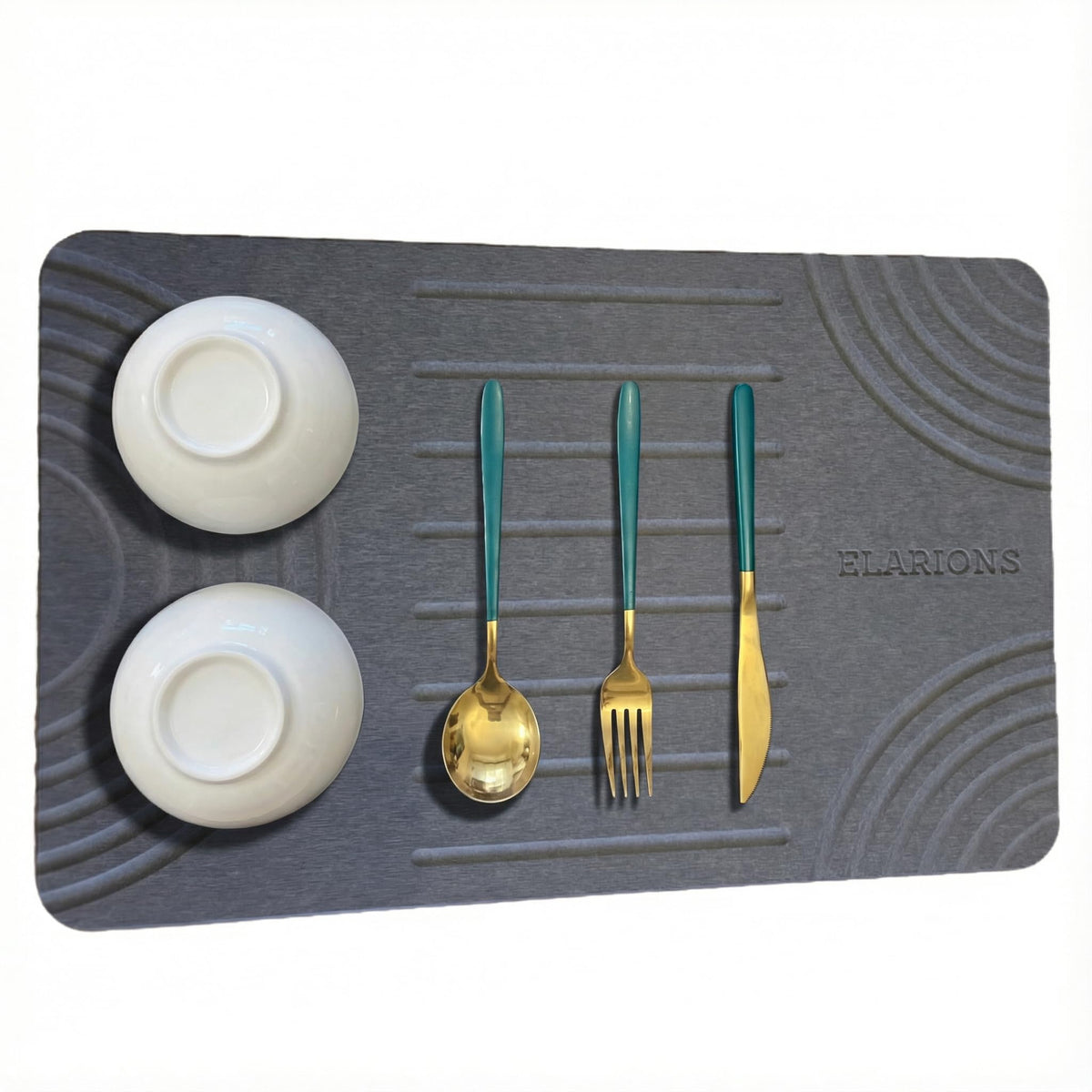 Elarions multi-purpose mat acts as sink rack and pasta drying surface