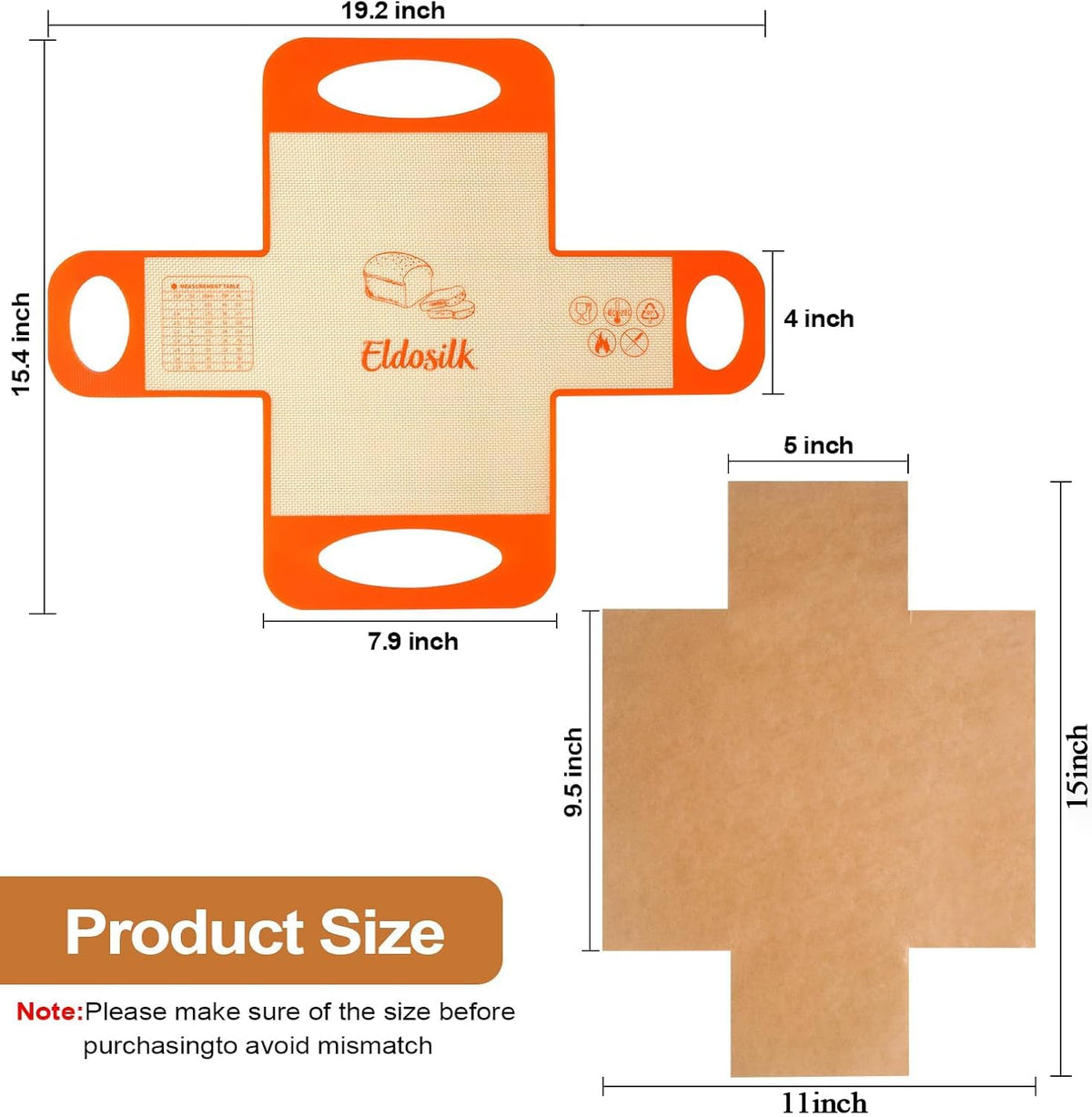 Eldosilk four-handle silicone sling aids secure transfer of hot loaves.
