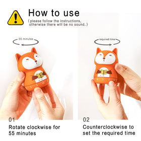 ELE DEPI fox and raccoon timer close-up shows durable metal and PVC construction.
