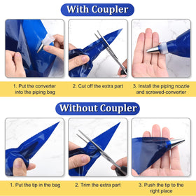 ELECLAND bags cut-to-size with torn edges enabling nozzle compatibility.