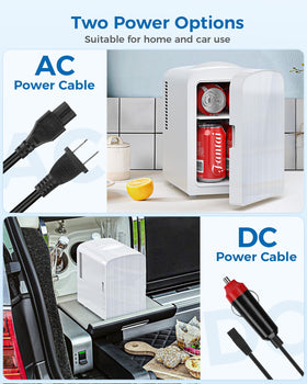 Electactic 4L mini fridge car use with DC-12V adapter for on-the-go cooling.