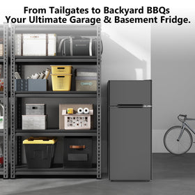 Electactic adjustable feet keep the fridge stable on uneven surfaces.