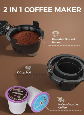 Electactic coffee maker control panel with easy touch settings for quick brewing.