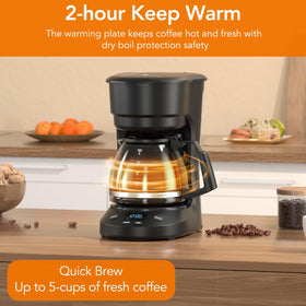 Electactic Coffee Maker Pause-Serve feature for mid-brew pours.