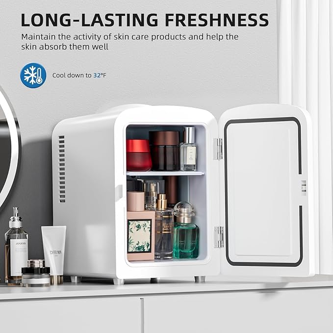 Electactic compact-fridge cooling-performance captures rapid temperature drop