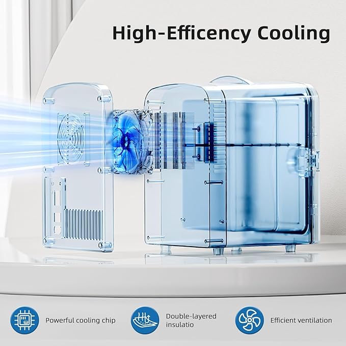 Electactic compact-fridge dual-power supports AC and car DC cooling