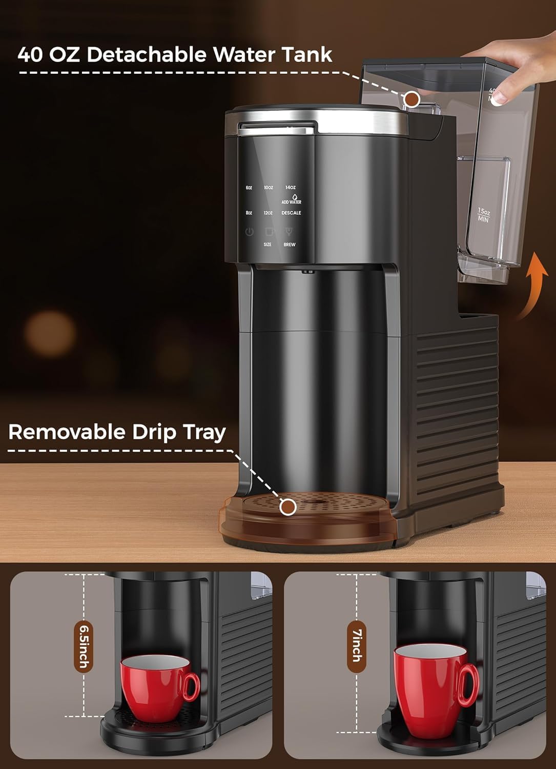 Electactic compact design fits in home offices, dorms, and RVs.