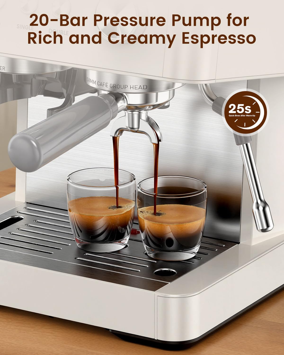 Electactic milk steamer wand for silky latte foam