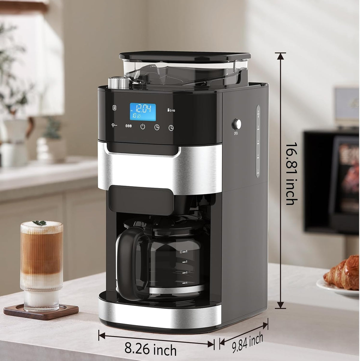 Electactic grind-and-brew system delivers consistent flavor from whole beans.