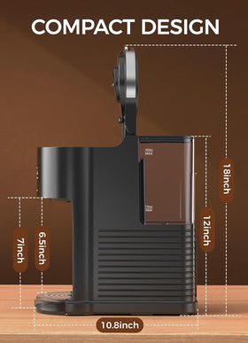 Electactic instant heat preheats in seconds for a fast, hot cup.