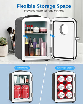 Electactic mini fridge powered by AC or DC for home, car, or dorm.