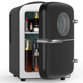 Electactic mini fridge with observation window keeps cooling status visible.