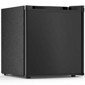 Electactic mini fridge front view demonstrates compact design for small spaces.