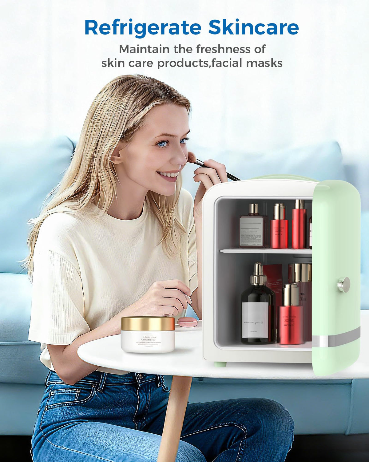Electactic mini fridge retro appearance adds style to any room or dorm.
