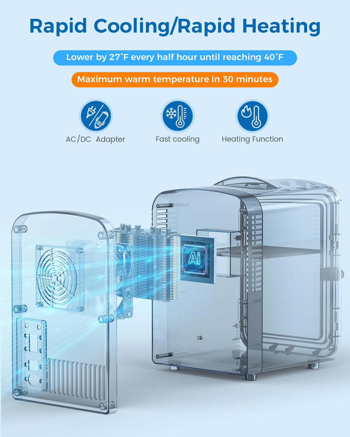 Electactic mini fridge skincare storage keeps serums and creams chilled