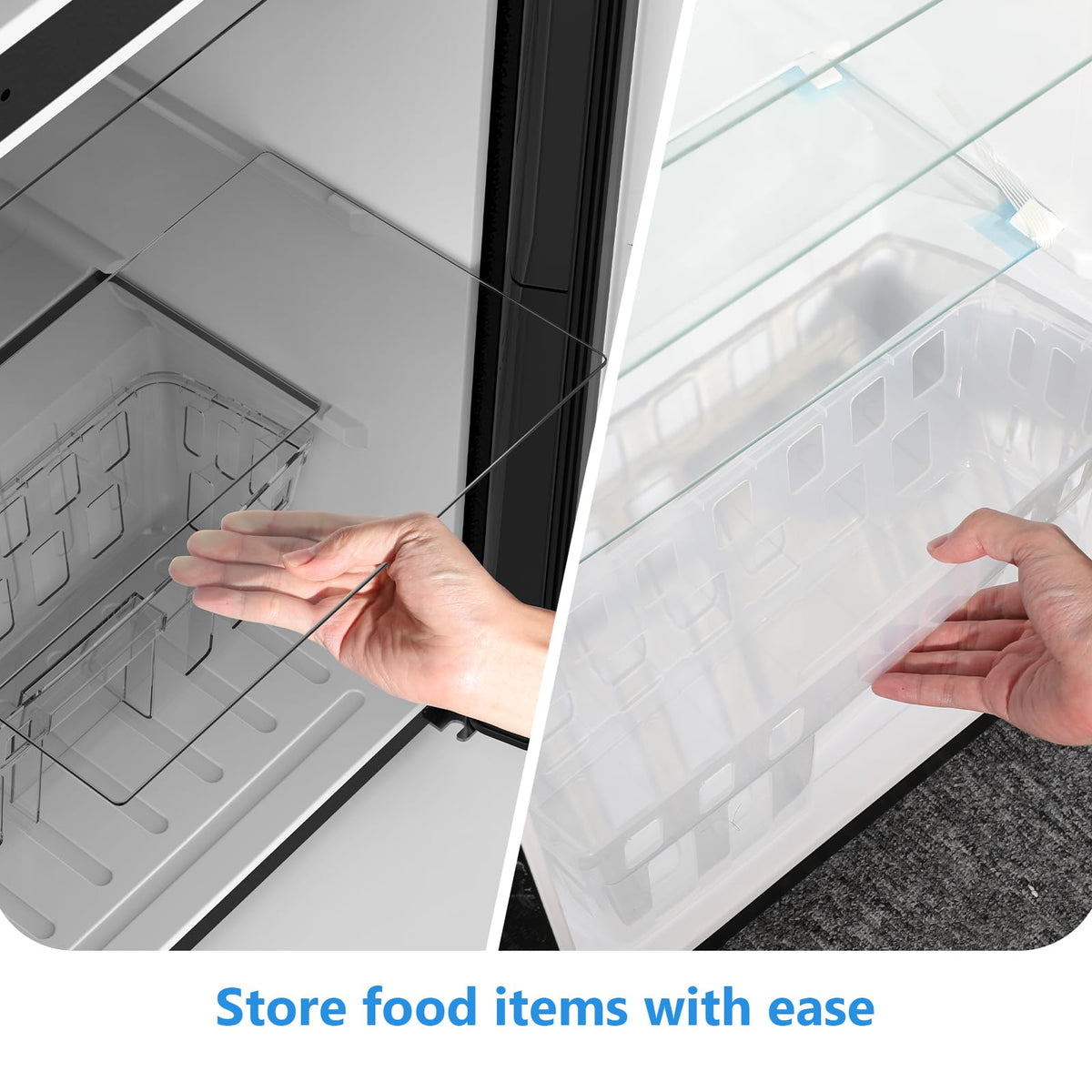 Electactic reversible door design supports flexible placement in any room.