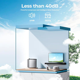 Electactic freezer operates quietly in a bedroom or study area