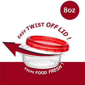 Elegant Disposables freezer-safe container keeps leftovers fresh.