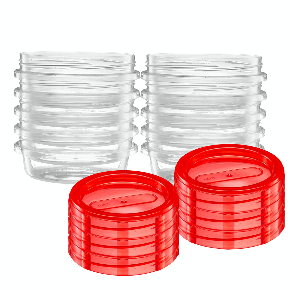 Elegant Disposables stackable design saves space in cabinets.