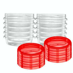 Elegant Disposables stackable design saves space in cabinets.