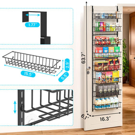 ElegantArray spice rack over the door for convenient kitchen organization.